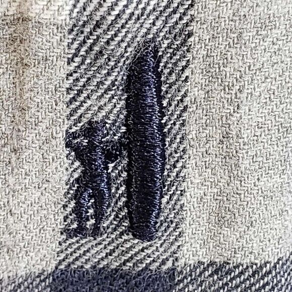 Johnnie O Shirt Mens Hangin' Out Plaid Button Down Size Medium M Gray Blue - Picture 7 of 11